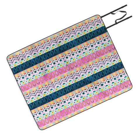 Schatzi Brown Aviana Boho Stripe Picnic Blanket