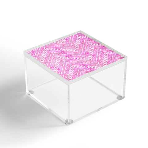Schatzi Brown Aviana Chevron Pink Acrylic Box