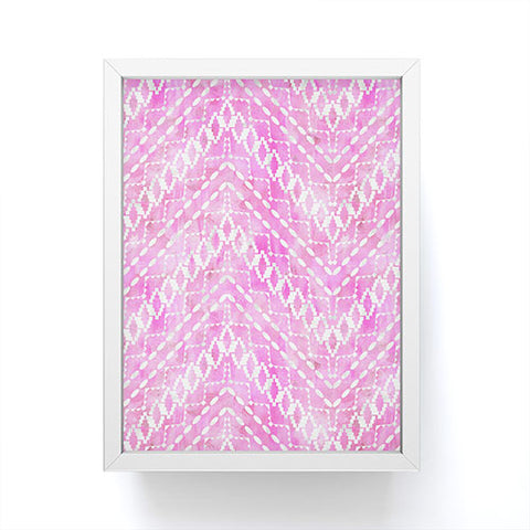 Schatzi Brown Aviana Chevron Pink Framed Mini Art Print