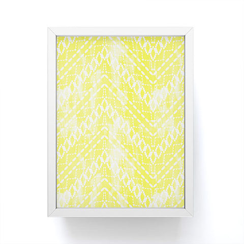 Schatzi Brown Aviana Chevron Yellow Framed Mini Art Print