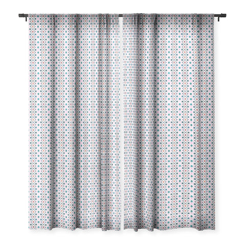Schatzi Brown Aviana Diamond White Sheer Window Curtain