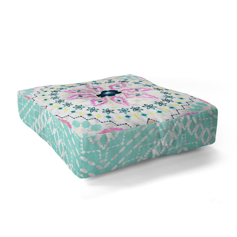 Schatzi Brown Aviana Mandala White Floor Pillow Square