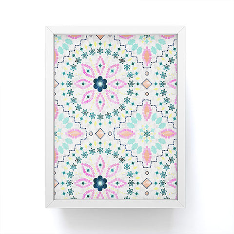 Schatzi Brown Aviana Mandala White Framed Mini Art Print