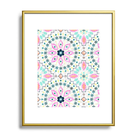 Schatzi Brown Aviana Mandala White Metal Framed Art Print