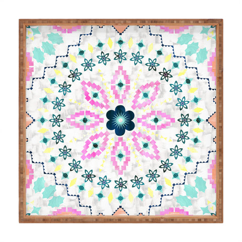 Schatzi Brown Aviana Mandala White Square Tray