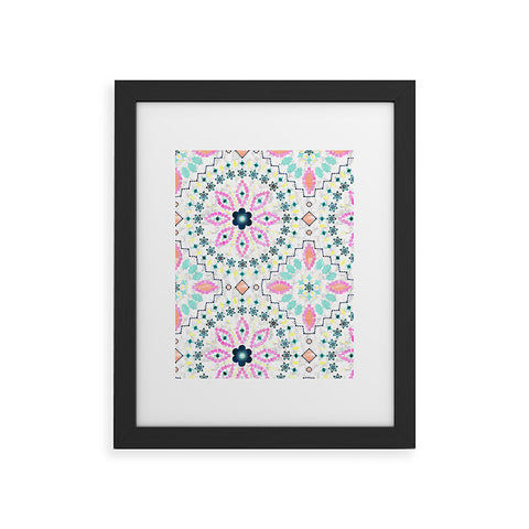 Schatzi Brown Aviana Mandala White Framed Art Print