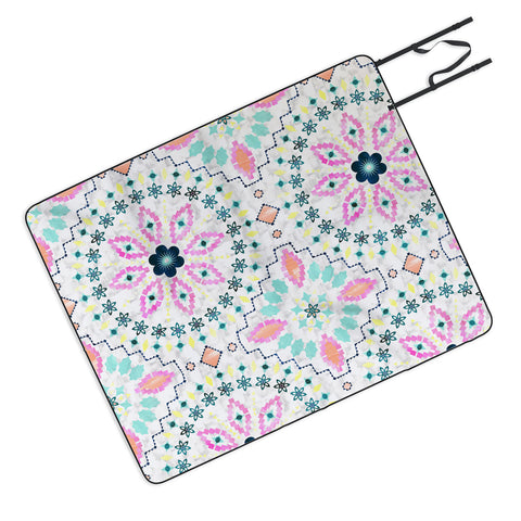 Schatzi Brown Aviana Mandala White Picnic Blanket