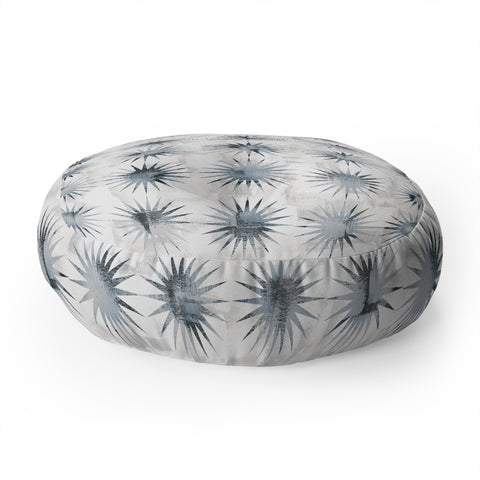 Schatzi Brown Aviana Starburst White Floor Pillow Round