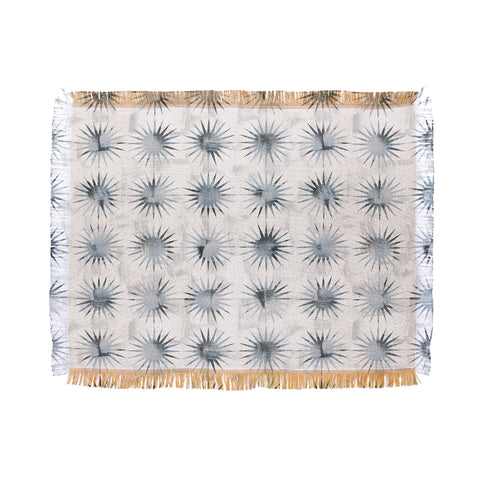 Schatzi Brown Aviana Starburst White Throw Blanket