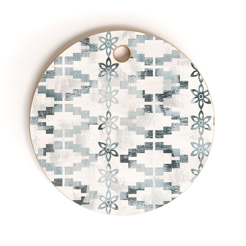 Schatzi Brown Aviana Stripe White Cutting Board Round