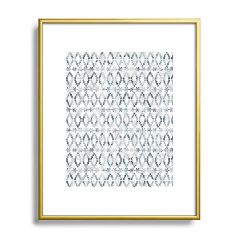 Schatzi Brown Aviana Stripe White Metal Framed Art Print