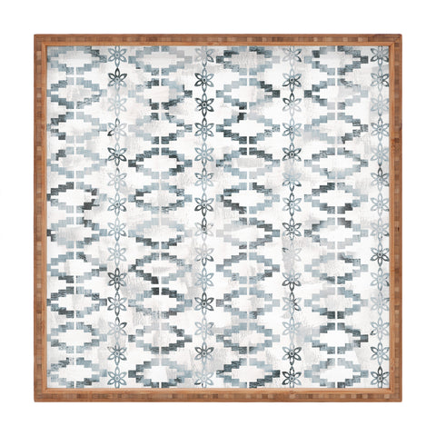 Schatzi Brown Aviana Stripe White Square Tray