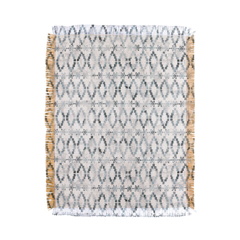 Schatzi Brown Aviana Stripe White Throw Blanket