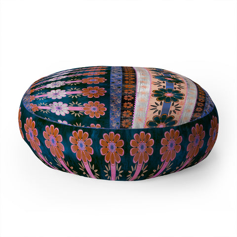 Schatzi Brown Bali Bali Stripe Floor Pillow Round