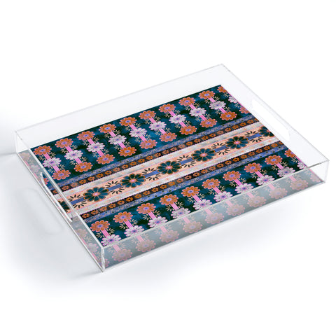 Schatzi Brown Bali Bali Stripe Acrylic Tray