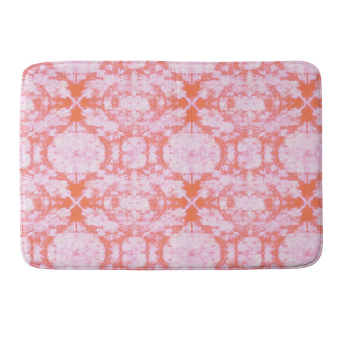 Schatzi Brown Bexeley Tie Dye Pink Memory Foam Bath Mat