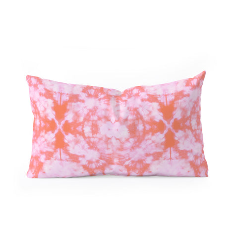 Schatzi Brown Bexeley Tie Dye Pink Oblong Throw Pillow
