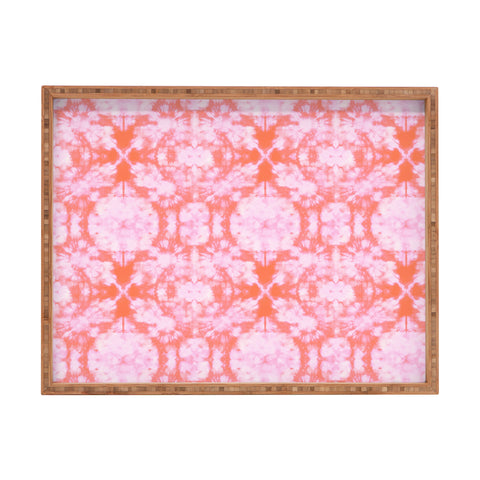 Schatzi Brown Bexeley Tie Dye Pink Rectangular Tray