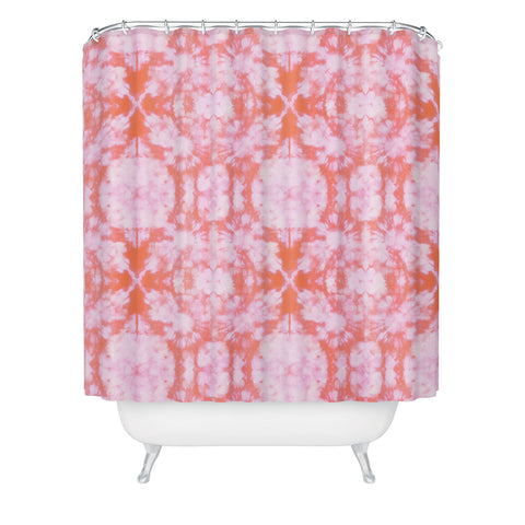 Schatzi Brown Bexeley Tie Dye Pink Shower Curtain