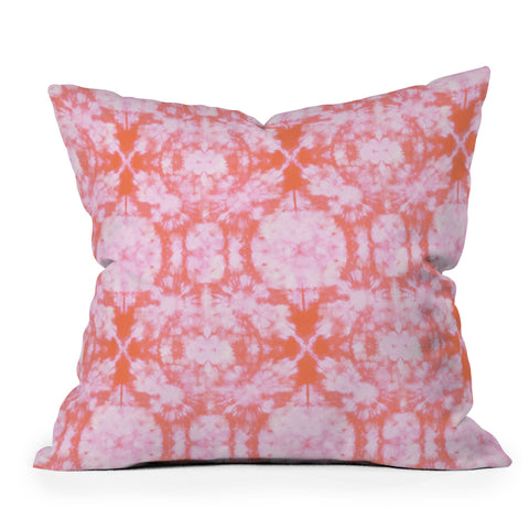 Schatzi Brown Bexeley Tie Dye Pink Throw Pillow