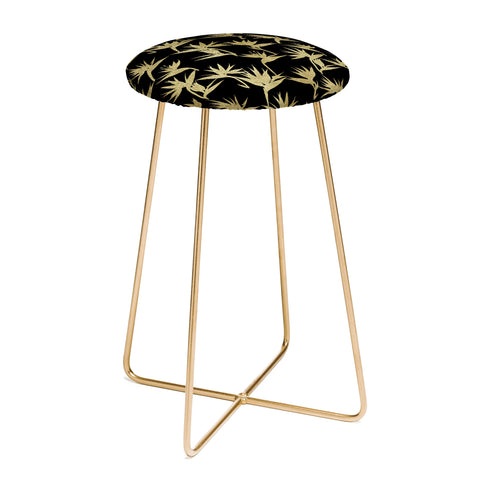 Schatzi Brown Bird of Paradise Black Gold Counter Stool