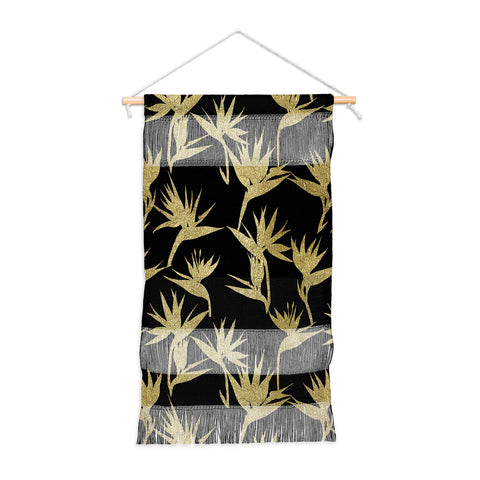 Schatzi Brown Bird of Paradise Black Gold Wall Hanging Portrait