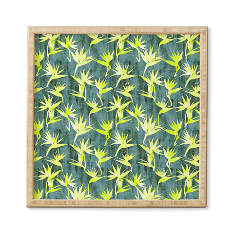 Schatzi Brown Bird of Paradise Green Framed Wall Art