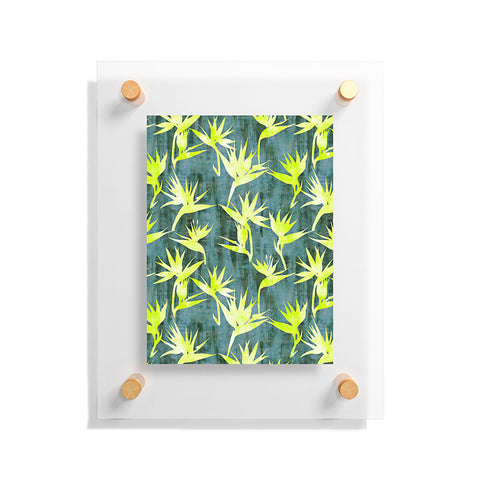 Schatzi Brown Bird of Paradise Green Floating Acrylic Print