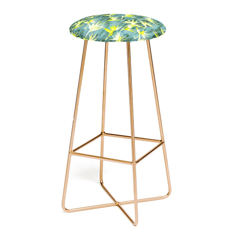 Schatzi Brown Bird of Paradise Green Bar Stool