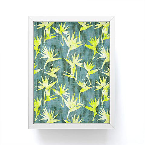 Schatzi Brown Bird of Paradise Green Framed Mini Art Print