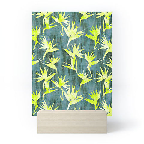 Schatzi Brown Bird of Paradise Green Mini Art Print