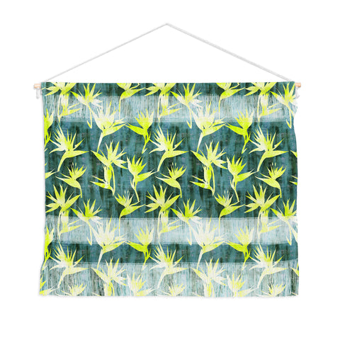 Schatzi Brown Bird of Paradise Green Wall Hanging Landscape