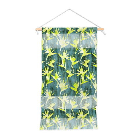 Schatzi Brown Bird of Paradise Green Wall Hanging Portrait