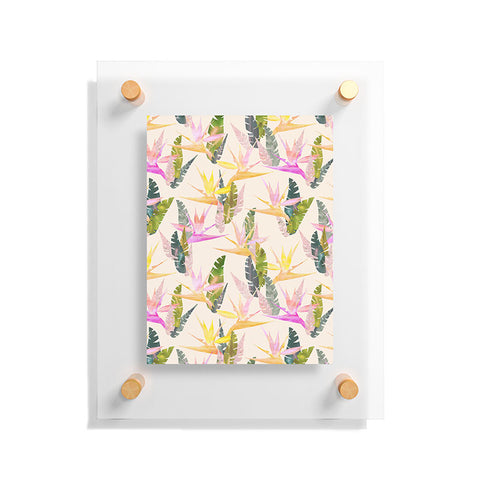 Schatzi Brown Birdie Tropical Ivory Floating Acrylic Print