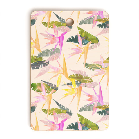 Schatzi Brown Birdie Tropical Ivory Cutting Board Rectangle