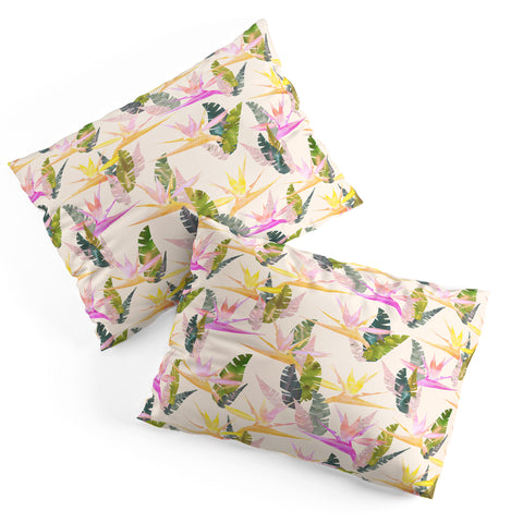 Schatzi Brown Birdie Tropical Ivory Pillow Shams