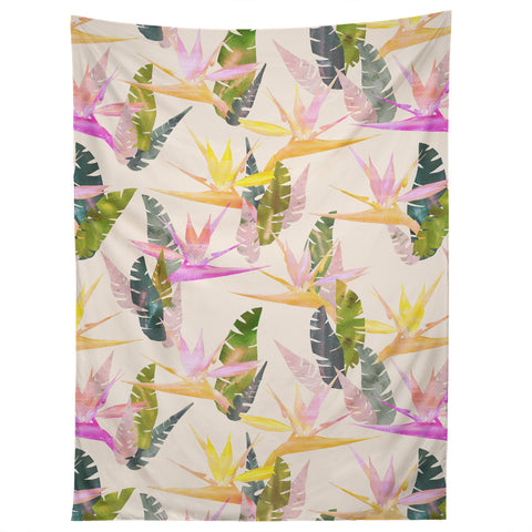 Schatzi Brown Birdie Tropical Ivory Tapestry