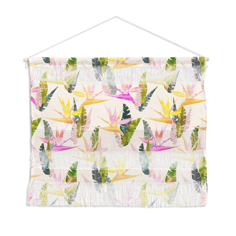 Schatzi Brown Birdie Tropical Ivory Wall Hanging Landscape