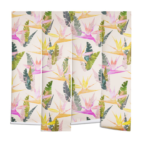 Schatzi Brown Birdie Tropical Ivory Wall Mural