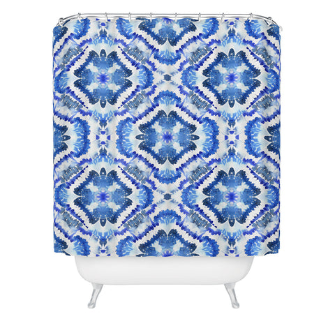 Schatzi Brown Blue Water Love 8 Shower Curtain