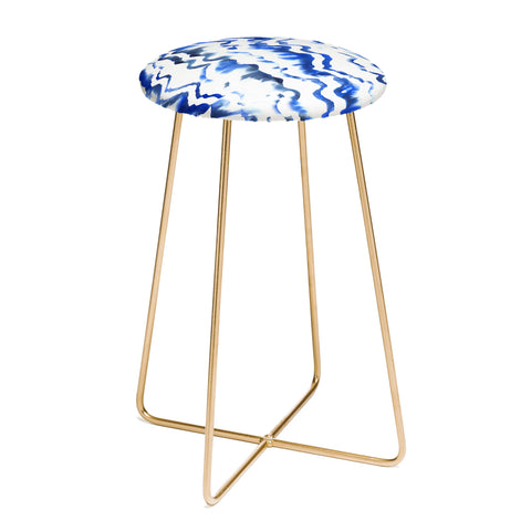 Schatzi Brown Blue Water Love Counter Stool