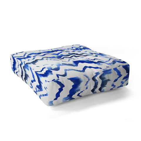 Schatzi Brown Blue Water Love Floor Pillow Square