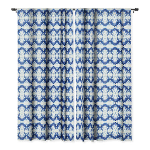 Schatzi Brown Blue Water Love Number 6 Blackout Window Curtain