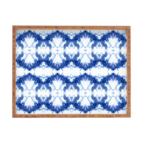 Schatzi Brown Blue Water Love Number 6 Rectangular Tray