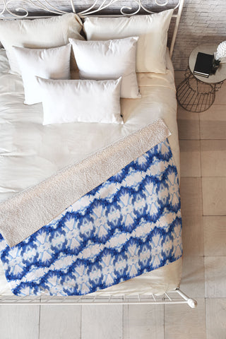 Schatzi Brown Blue Water Love Number 6 Fleece Throw Blanket