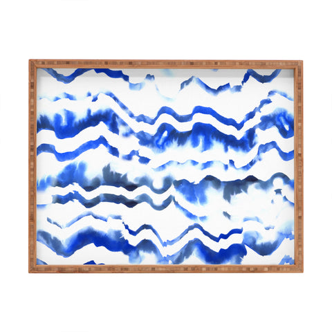 Schatzi Brown Blue Water Love Rectangular Tray