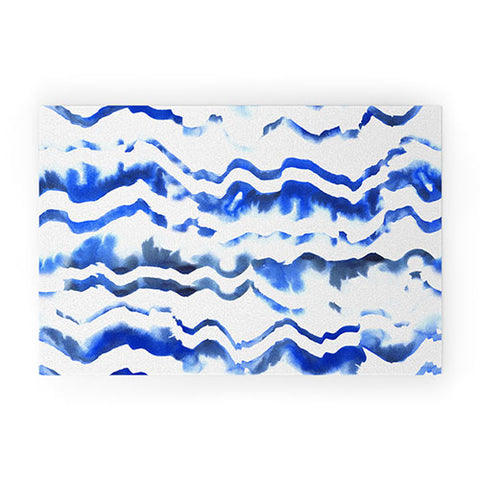 Schatzi Brown Blue Water Love Welcome Mat