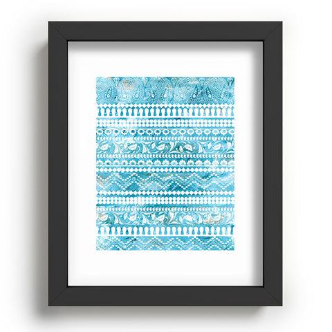 Schatzi Brown Bodhi Bohemian Stripe Aqua Recessed Framing Rectangle