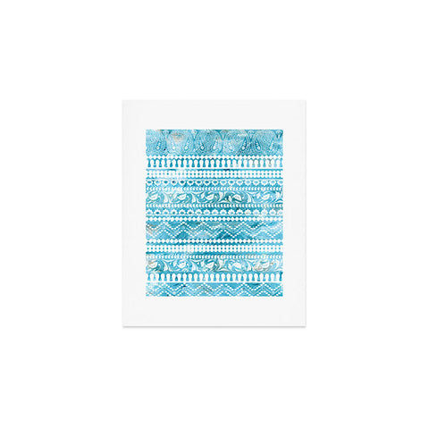 Schatzi Brown Bodhi Bohemian Stripe Aqua Art Print