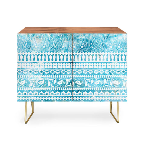 Schatzi Brown Bodhi Bohemian Stripe Aqua Credenza